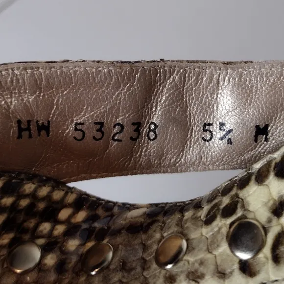 Stuart Weitzman Women's Airforce Roccia Snakeskin Leather Stud Stiletto Heels