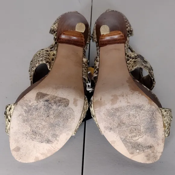 Stuart Weitzman Women's Airforce Roccia Snakeskin Leather Stud Stiletto Heels