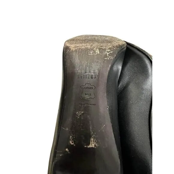 Stuart Weitzman Women's Pointed Toe Slip On Black Pump Heels Size 6