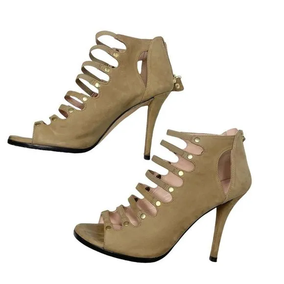 Stuart Weitzman | Marie strappy military studs heels.