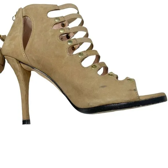 Stuart Weitzman | Marie strappy military studs heels.