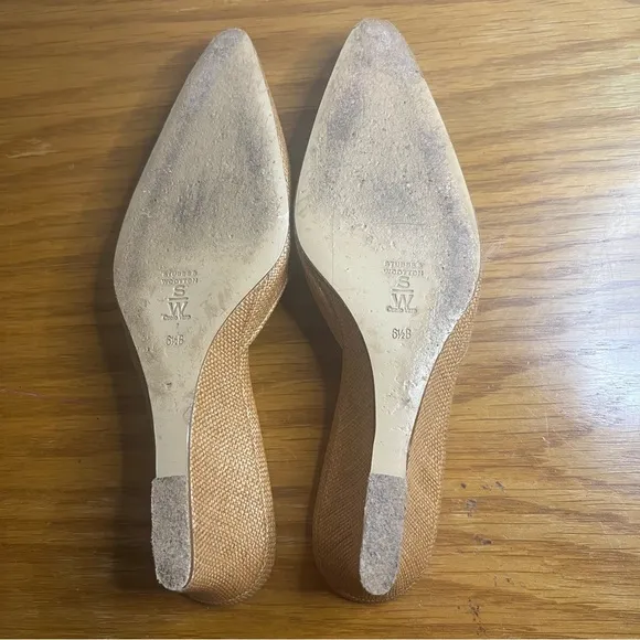 Stubbs &amp; Wootton Woven Wedge Mules Size 6.5B Slip-On Heels Palm Beach resort
