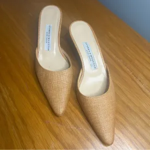 Stubbs &amp; Wootton Woven Wedge Mules Size 6.5B Slip-On Heels Palm Beach resort