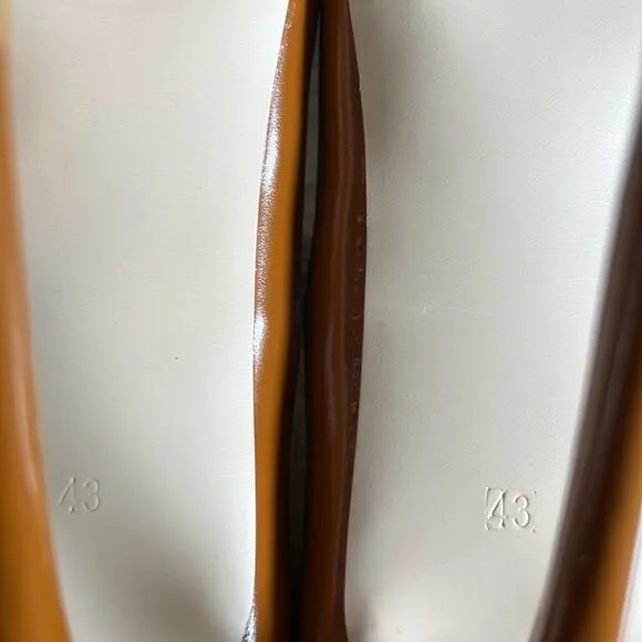 Stunning Tikicup Brown Faux Leather Pointed Toe High Heels