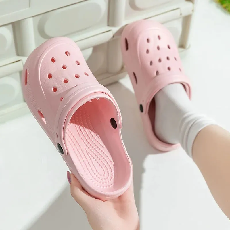 Summer Clogs Women Sandals Casual EVA Lightweight Outdoor Women's Shoes Anti Slip Thick Sole Beach Slides Casual Garden Shoes