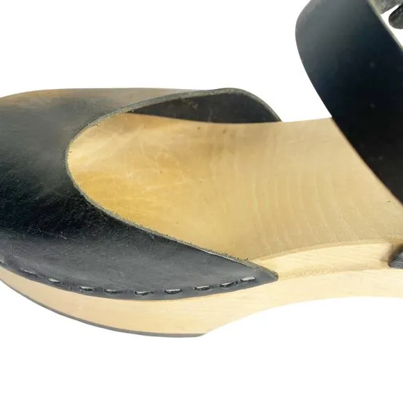 Swedish Hasbeens Krillan Closed Toed Heeled Clogs 7