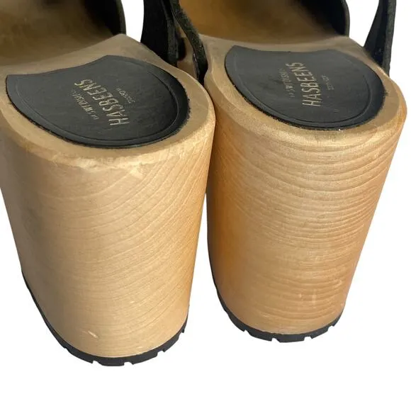 Swedish Hasbeens Krillan Closed Toed Heeled Clogs 7