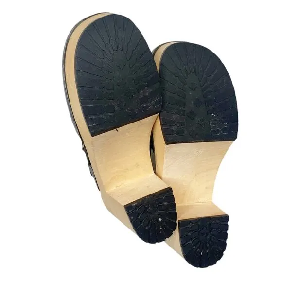 Swedish Hasbeens Krillan Closed Toed Heeled Clogs 7
