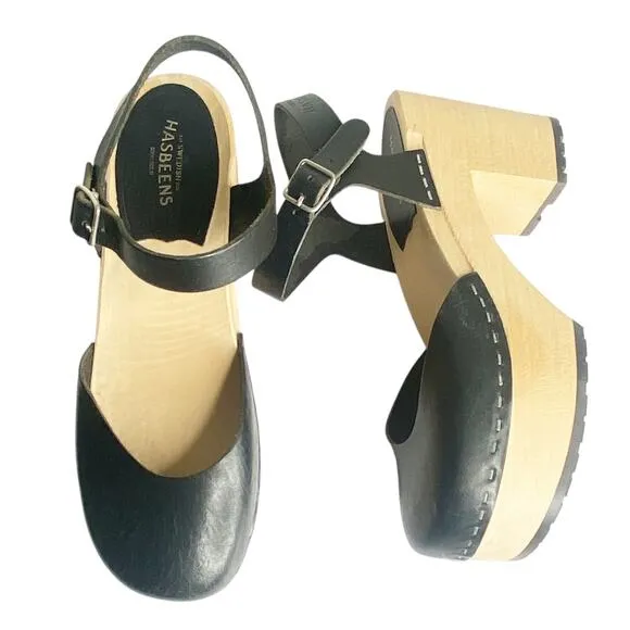 Swedish Hasbeens Krillan Closed Toed Heeled Clogs 7