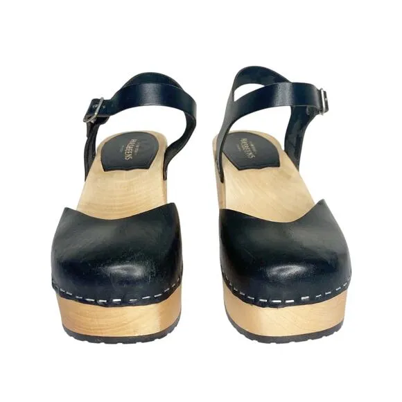Swedish Hasbeens Krillan Closed Toed Heeled Clogs 7