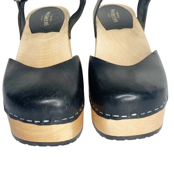 Swedish Hasbeens Krillan Closed Toed Heeled Clogs 7