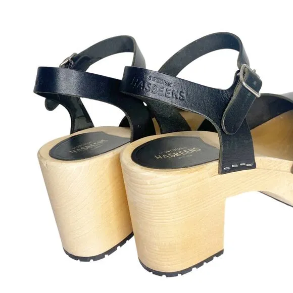 Swedish Hasbeens Krillan Closed Toed Heeled Clogs 7