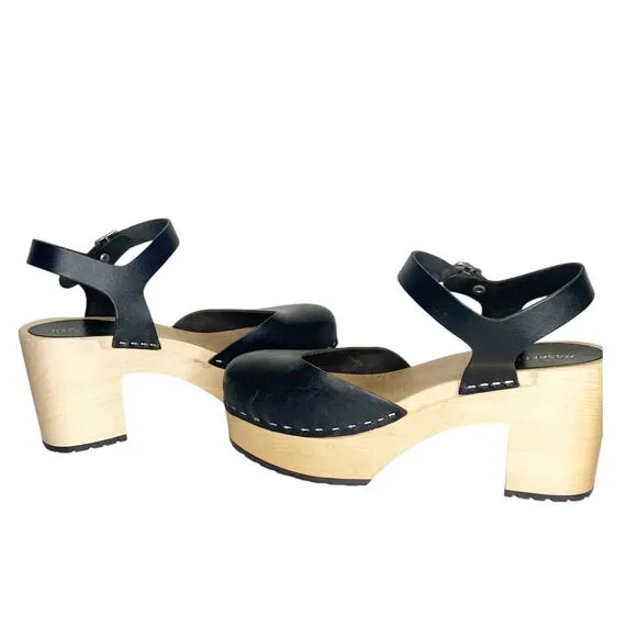 Swedish Hasbeens Krillan Closed Toed Heeled Clogs 7