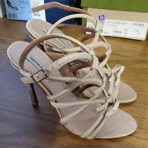 Tabitha Simmons Tan Strappy Heels