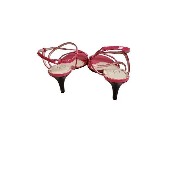 Talbot's Tropical Punch Pink Strappy Heels Size 7.5 NWB