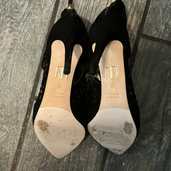 Tamara Mellon black suede Femme 90 heels