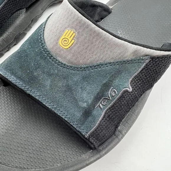 Teva Katavi Slides 4145 Blue Suede Lug Soles