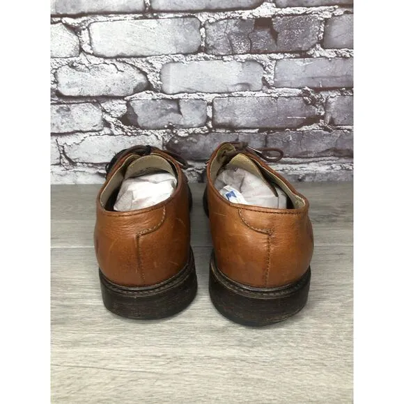 The Frye Co. John A Frye Brown Leather Pebbled Oxfords Shoes Men’s 11D US/44.5EU
