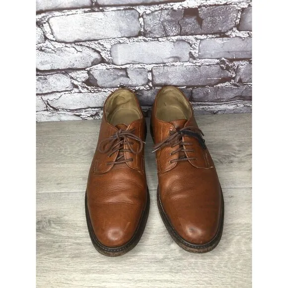 The Frye Co. John A Frye Brown Leather Pebbled Oxfords Shoes Men’s 11D US/44.5EU