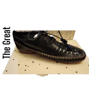 The Great Lake Shoes Navy Vintage calf Oxford shoes mens size 10 NWT