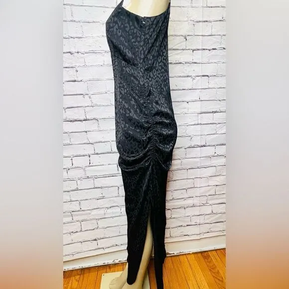 THE RANGE Leopard-Print Satin Slip Dress NWOT
