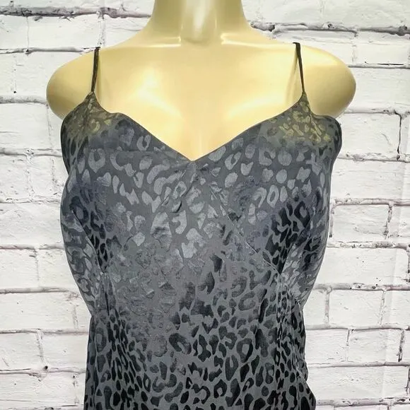 THE RANGE Leopard-Print Satin Slip Dress NWOT