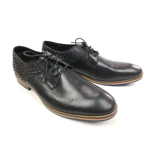 Thomas &amp; Vine Legion Woven Dress Shoe Oxfords Size 12 Black