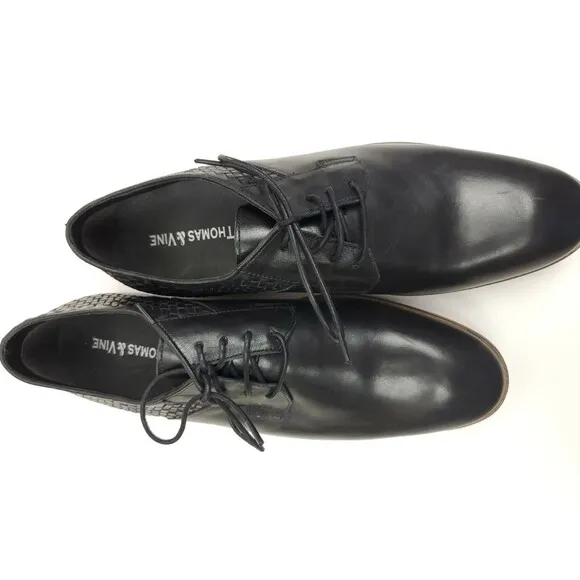 Thomas &amp; Vine Legion Woven Dress Shoe Oxfords Size 12 Black