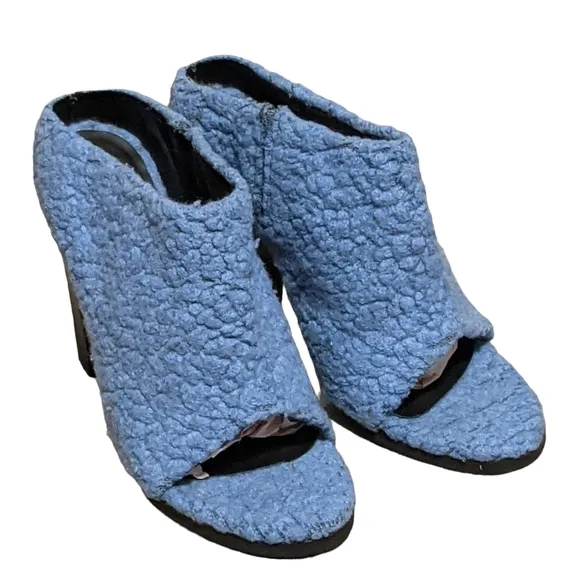 Tibi blue wool open toe mules Brazil women's 37