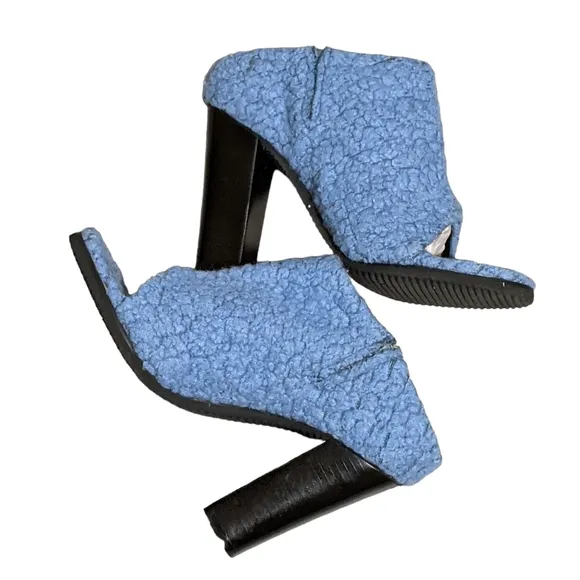 Tibi blue wool open toe mules Brazil women's 37