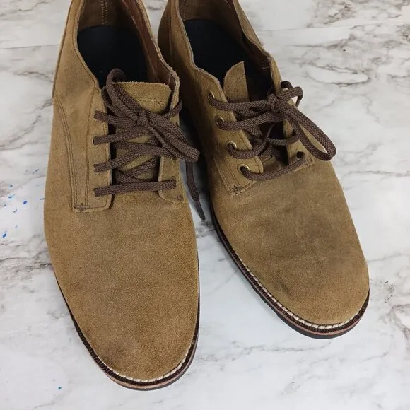 TIMBERLAND Men's Kendrick olive nubuck Suede Plain Toe Oxfords size 8 leather