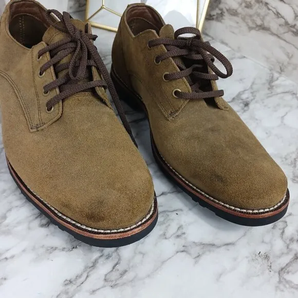 TIMBERLAND Men's Kendrick olive nubuck Suede Plain Toe Oxfords size 8 leather