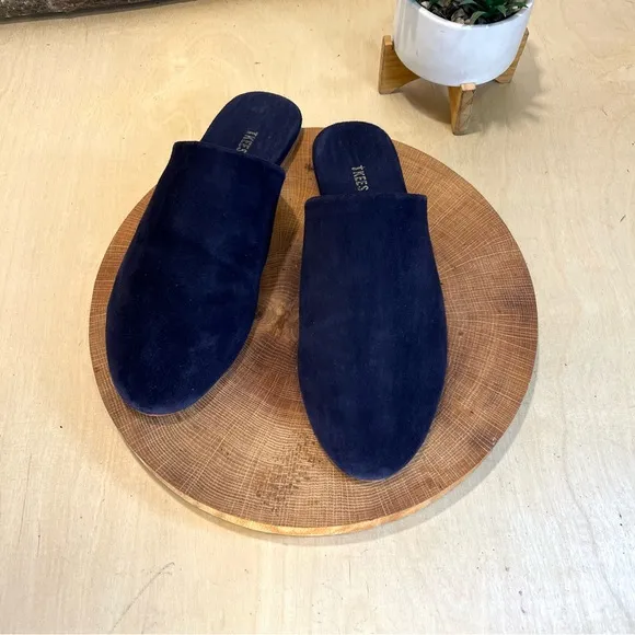 *Tkees | Ines Women's Mules in Navy Suede Size 10