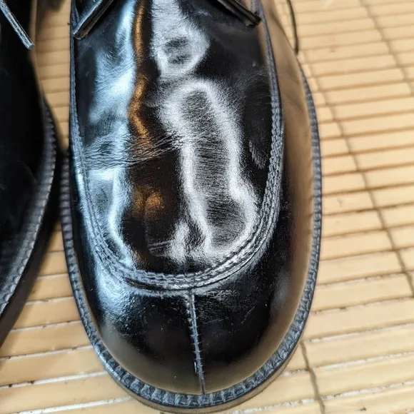 TO BOOT NEW YORK ADAM DERRICK Men's OXFORDS SHOES SPLIT TOE BLACK Leather SZ 10.