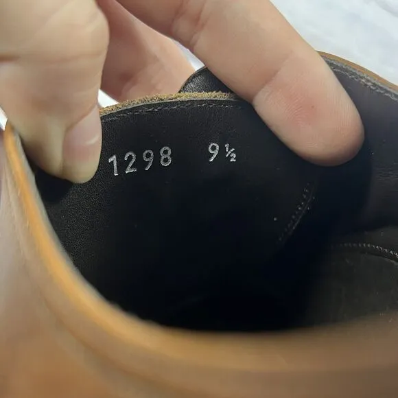 To Boot New York Aidan Brown Leather Cap Toe Oxfords Dress Shoes 1298, Men’s 9.5