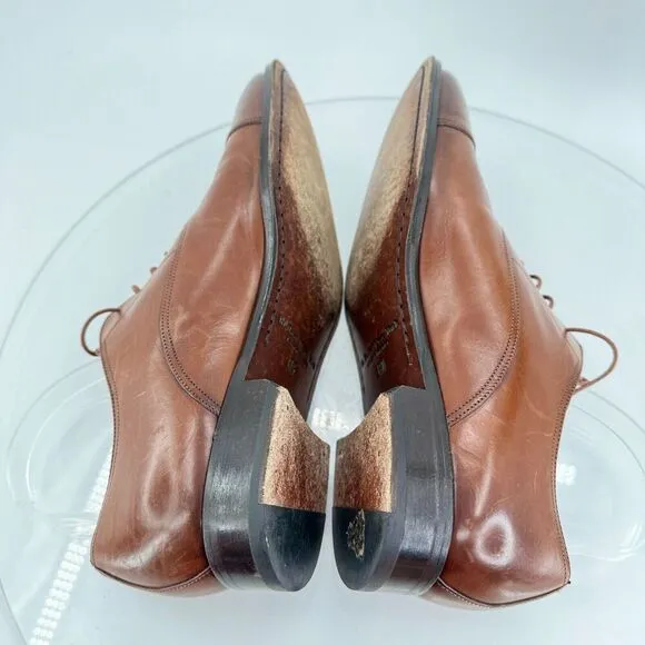 To Boot New York Mens Aidan Dress Shoes Oxfords Cap Toe Brown Leather Size 8.5