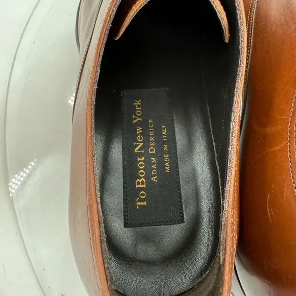 To Boot New York Mens Aidan Dress Shoes Oxfords Cap Toe Brown Leather Size 8.5