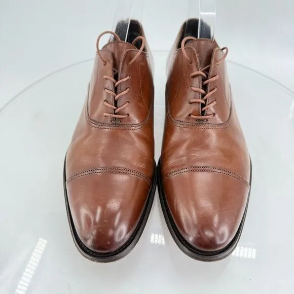 To Boot New York Mens Aidan Dress Shoes Oxfords Cap Toe Brown Leather Size 8.5