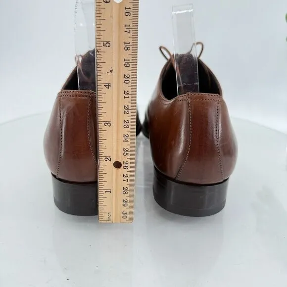 To Boot New York Mens Aidan Dress Shoes Oxfords Cap Toe Brown Leather Size 8.5
