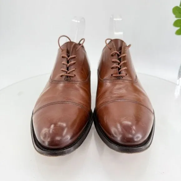 To Boot New York Mens Aidan Dress Shoes Oxfords Cap Toe Brown Leather Size 8.5