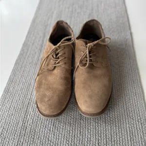 Toms Tan Khaki Suede Tie Oxford Dress Shoes Size 11