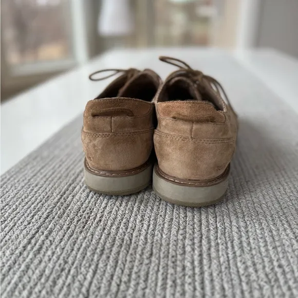 Toms Tan Khaki Suede Tie Oxford Dress Shoes Size 11