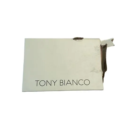 Tony Bianco Elsie Heels Embellished Ankle Strap Pointed Toe Black Satin Size 8.5