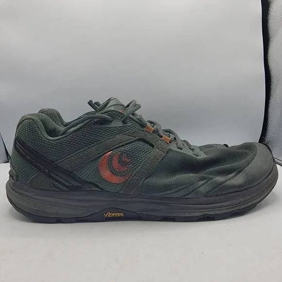 Topo Athletic Terraventure 3 Mens Size 11 Dark Green Orange Trail Running Shoes