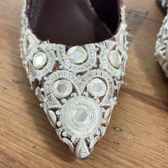 Tory Burch | *2 DIFFERENT SIZED SHOES* Francesca Roccia Rhinestone Heels 6.5 &amp; 7