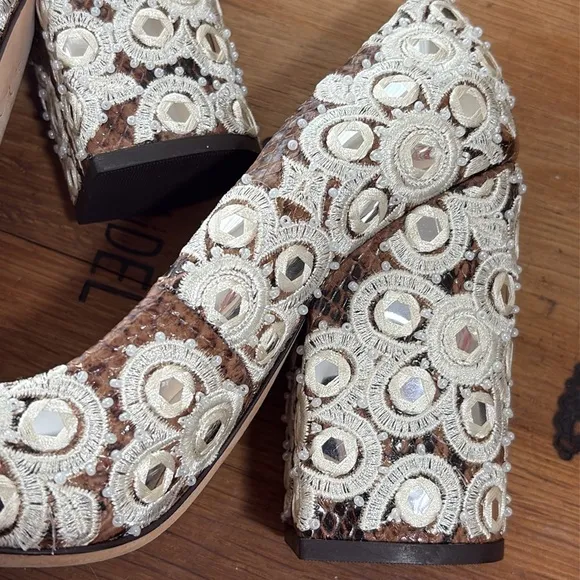 Tory Burch | *2 DIFFERENT SIZED SHOES* Francesca Roccia Rhinestone Heels 6.5 &amp; 7
