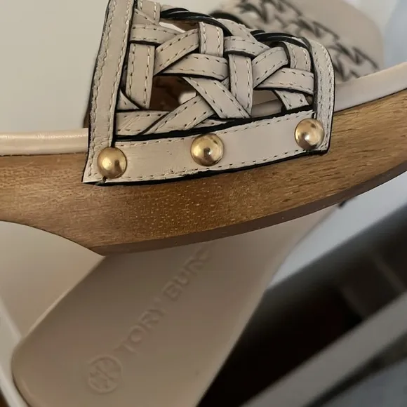 Tory Burch Basketweave Clogs - brand new - leather size 11