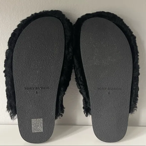 Tory Burch Charm Mammoth Shearling Mules