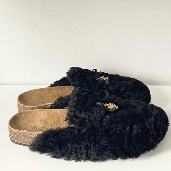Tory Burch Charm Mammoth Shearling Mules