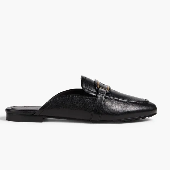 TORY BURCH Georgia Embellished leather slippers size 10